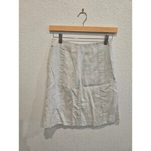 Gap linen light blue and white skirt sz 0